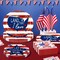100Pcs Patriotic Paper Plates and Napkins Set - Includes 10 * 12inch Oval Dinner Plates,9inch Dessert Plate and Napkins, for Memorial Day 4th of July Party Supplies